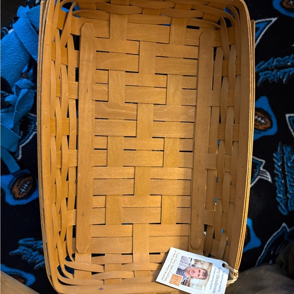 Longaberger Woven Basket With Book, cutting board and small knife - Picture 2 of 14